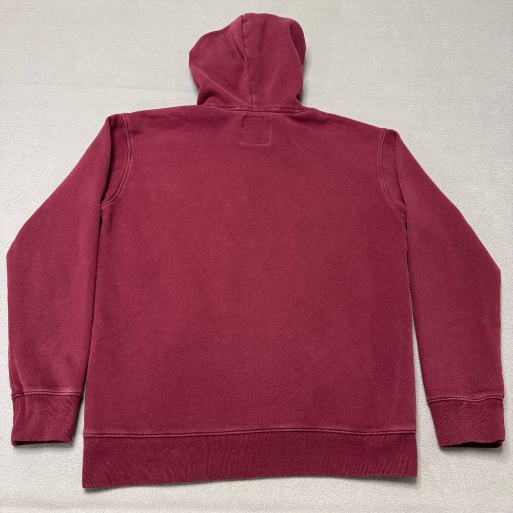 Hollister Hoodie Mens M Burgundy Embroidered Logo Pullover Fleece Sweatshirt - Picture 4 of 7